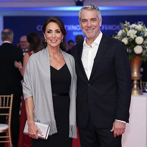 Smiling Couple at Formal Gala