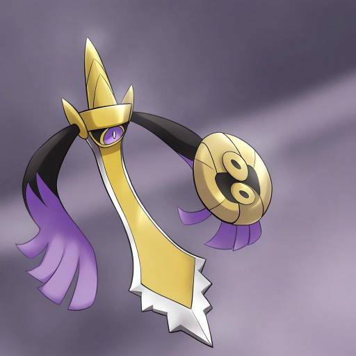 Illustration of Aegislash, pokemon in the style of Jadf