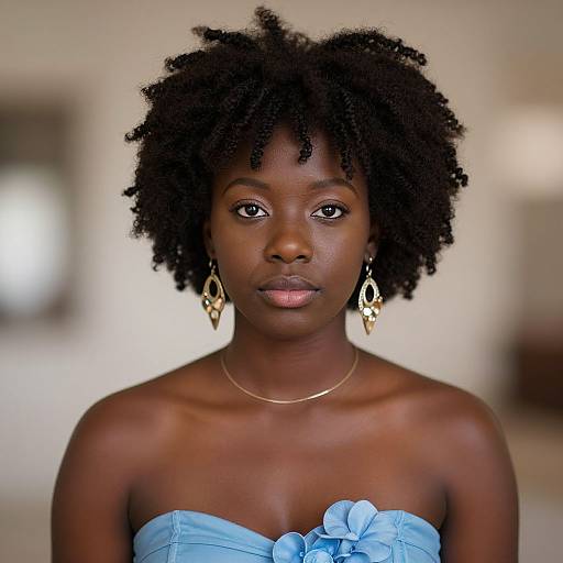 Infant Afro Hairstyle with Jewelry