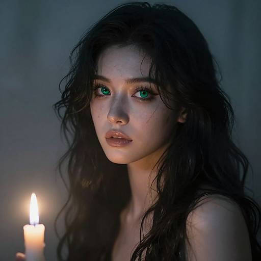 Mystical Portrait in Shadow and Light