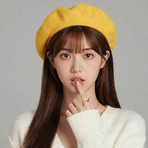 Gaze of Elegance: A Young Woman Portrait