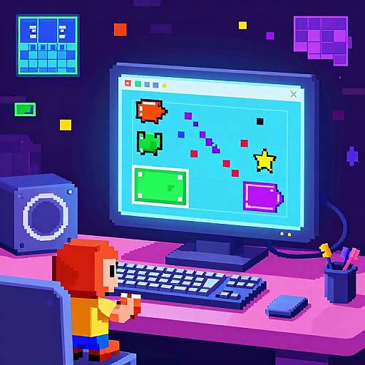 Colorful 2D Pixel Art Sprite Maker