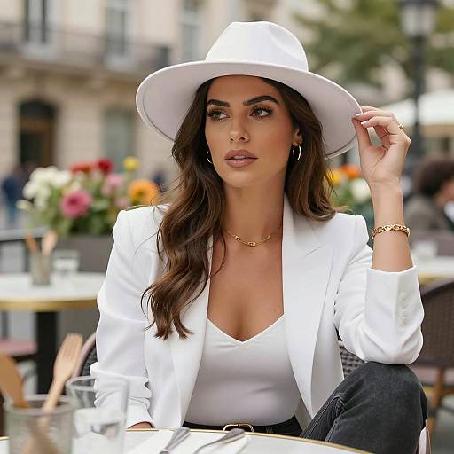 Elegant Woman in Outdoor Setting