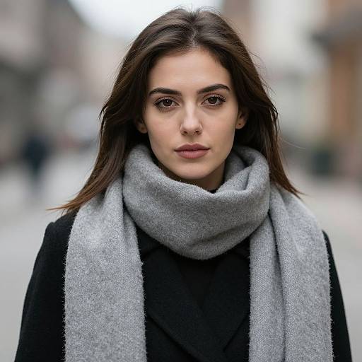 Elegant Woman Wearing Scarf