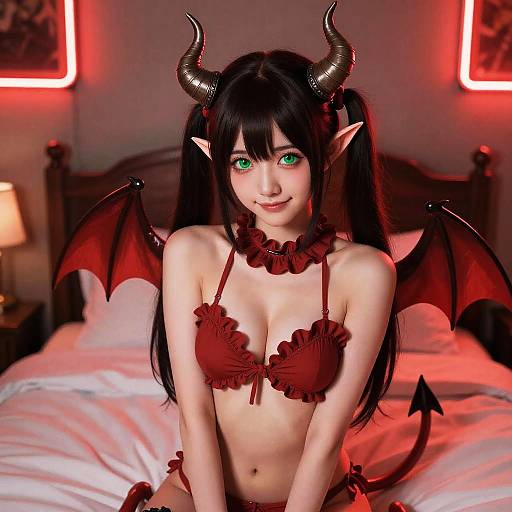 Rizu-Kyun Demon Girl Indoors