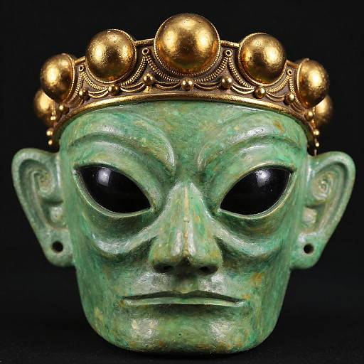 Ornate Alien Mask with Crown