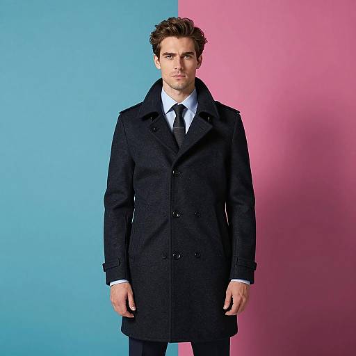 Stylish Man in Vivid Geometric Fashion