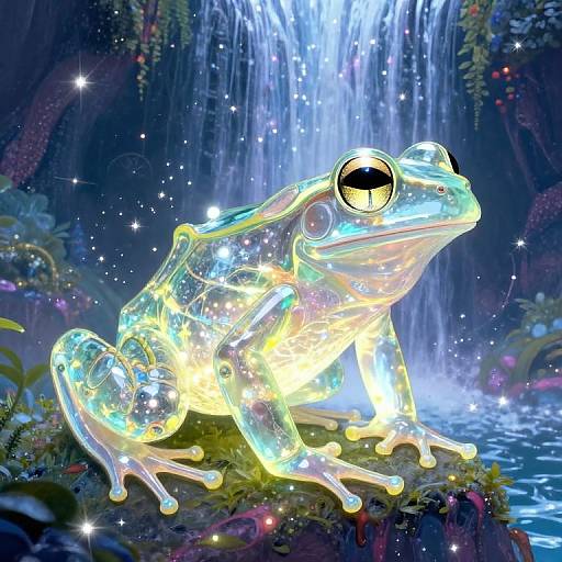 Glowing Translucent Glass Frog
