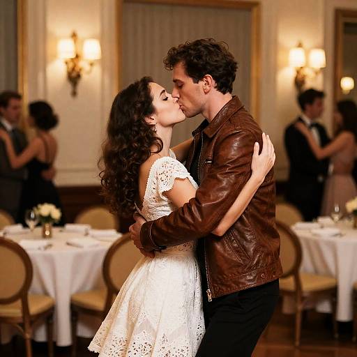 Elegant Dance: Passionate Couple in Focus