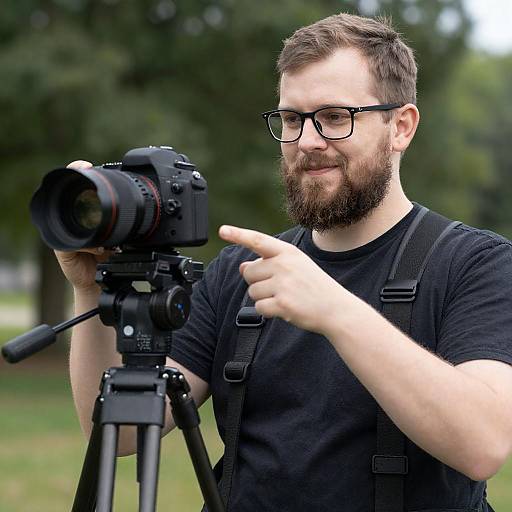 Bearded Photographer in Nature