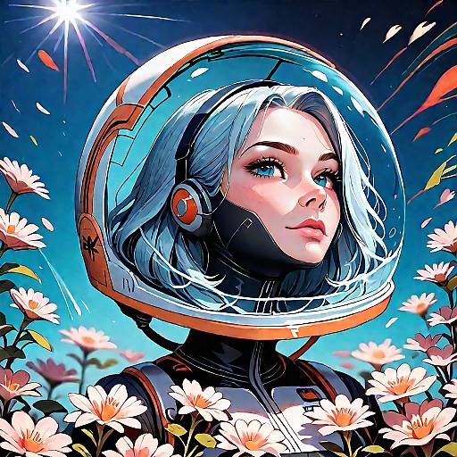 Astronauts Gardening in Lunar Paradise