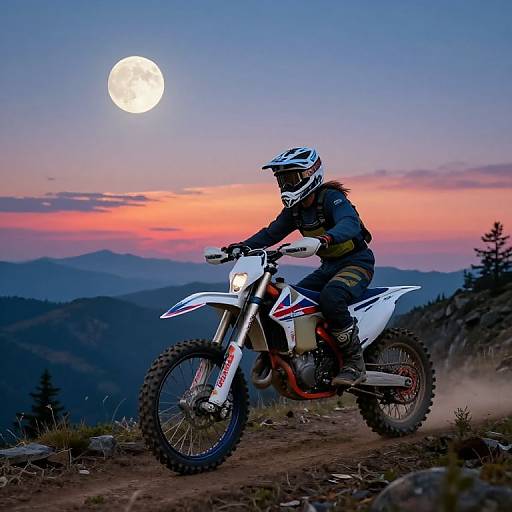 Dirt Bike Ride at Dusk