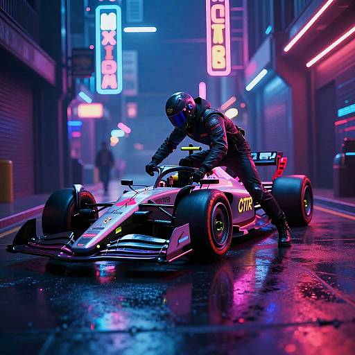 Neon Noir Sci-Fi Formula 1