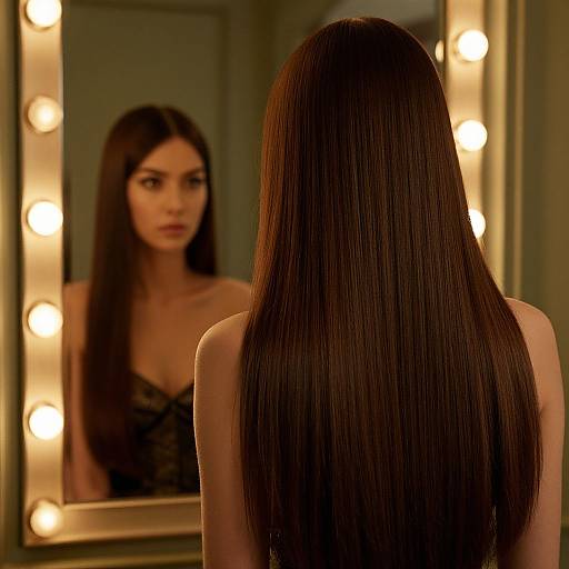 Elegant Woman by Vintage Mirror