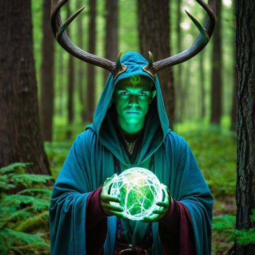 Fantasy Wizard in Enchanted Forest