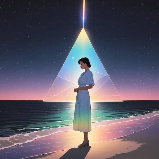 Contemplative Beach Elegance at Night Contemplative Beach Elegance at Night