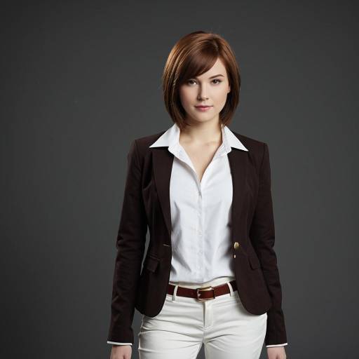 Young woman in smart casual outfit