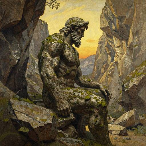 Stoic Mountain Giant in Golden Gorge