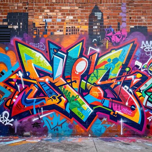 Colorful Intricate Graffiti Name Art