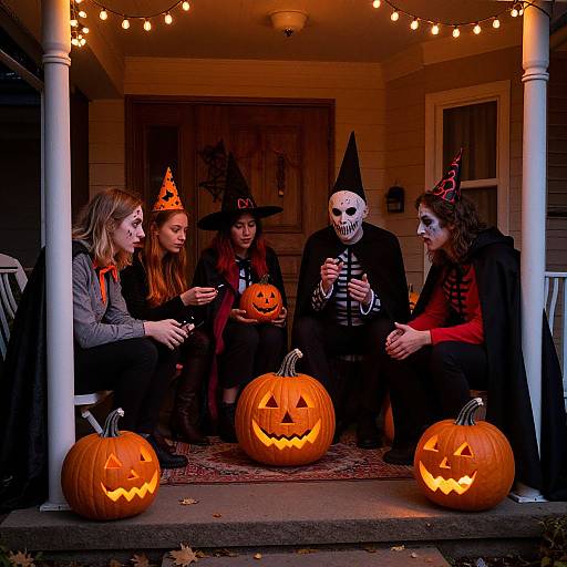 Friends in Creative Halloween Costumes