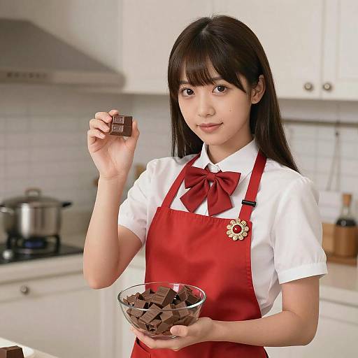 Mahiru Shiina Chocolate Making Scene