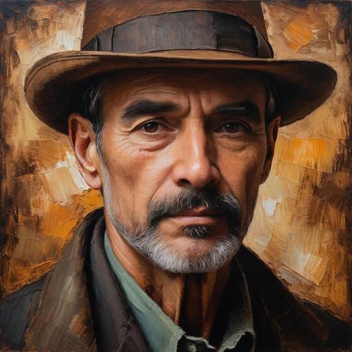 Moody Expressionist Portrait of a Man