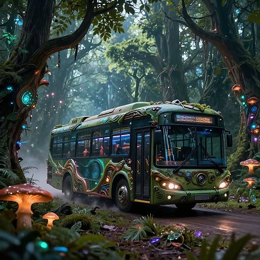 Enchanted Forest Magic Bus AI