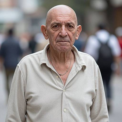 Realistic Old Man Costume Outdoors