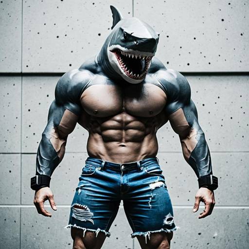 Muscular King Shark Cosplay Outfit