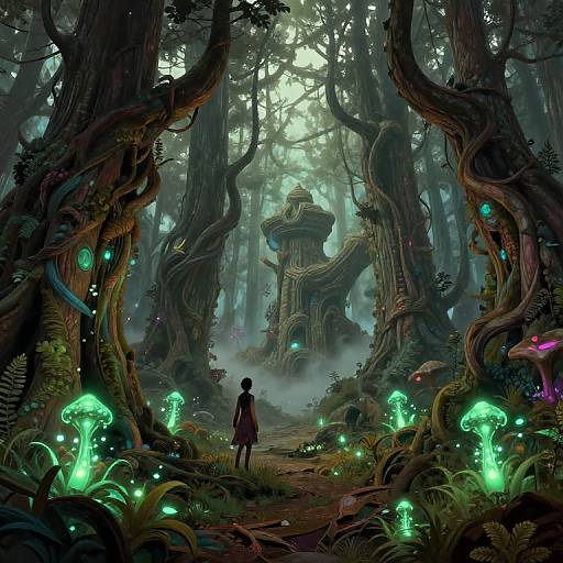 Nгўdegas Characters in Mystical Forest