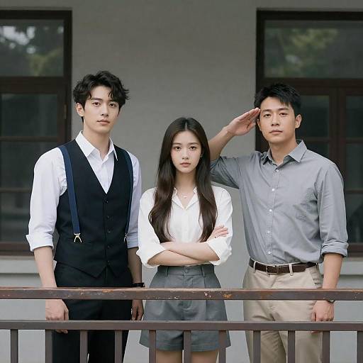 Balcony Portrait of Three Young Adults