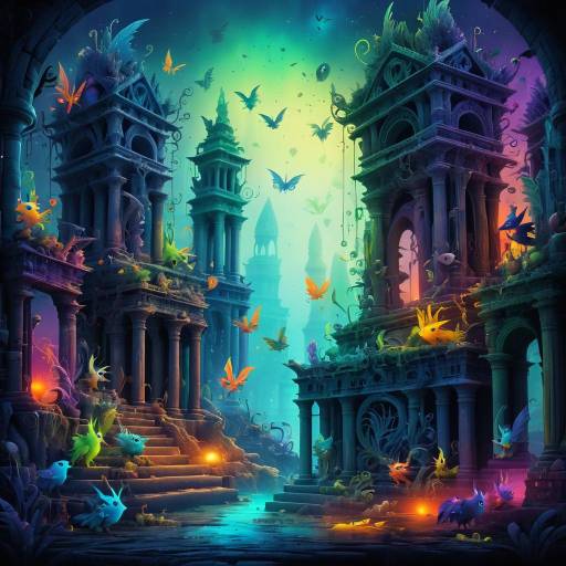 Mysterious Creatures in Ancient Ruins