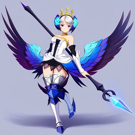 Illustration of Gwendolyn (odin sphere), odin sphere in the style of Moke ro