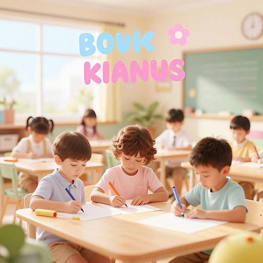 Whimsical AI Classroom for Kids