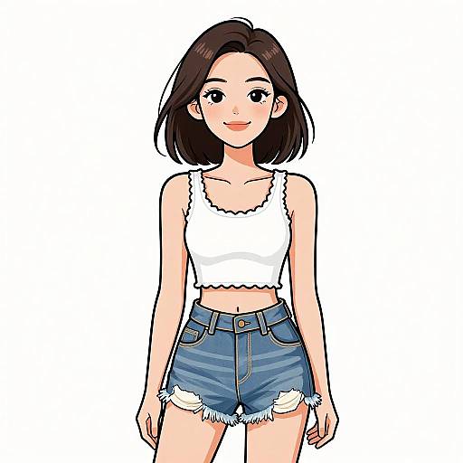 Smiling Woman in Casual Streetwear