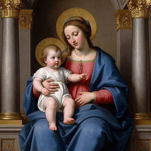 Classical Madonna and Child Painting