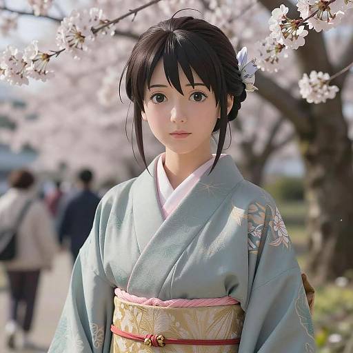 Stunning Ultrarealistic Anime Woman Portrait