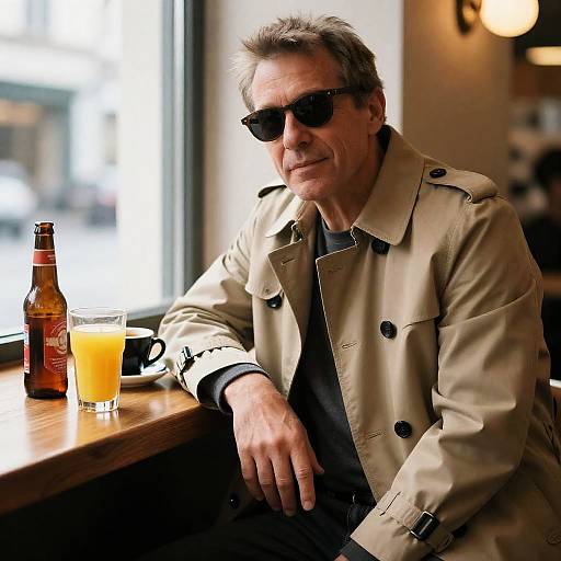 Chill Scene: Middle-Aged Man at Counter