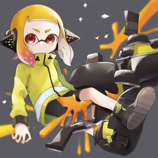 Illustration of Agent 4 (splatoon), splatoon (series) in the style of U yuz xx