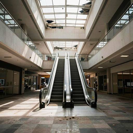 Surreal Abandoned Mall Liminal Space