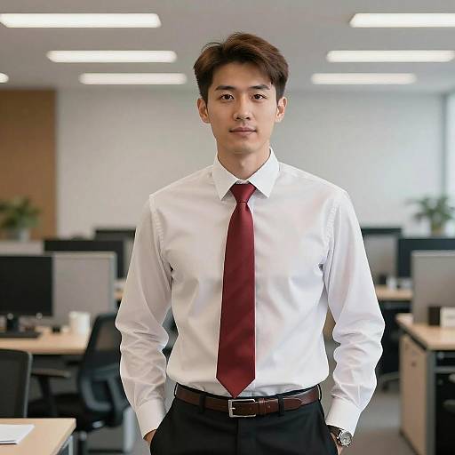 Confident Asian Male Office Worker Portrait