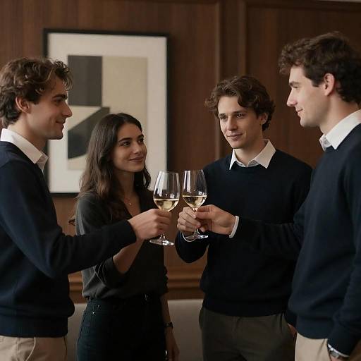 Evening Toast in a Cozy Room