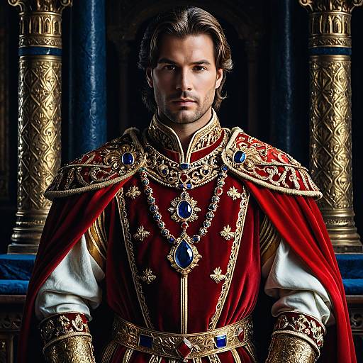 Medieval Royal Portrait of Handsome Man