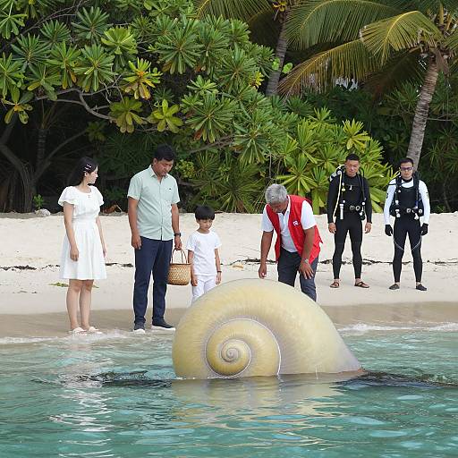 Spiral Sea Creature at the Beach