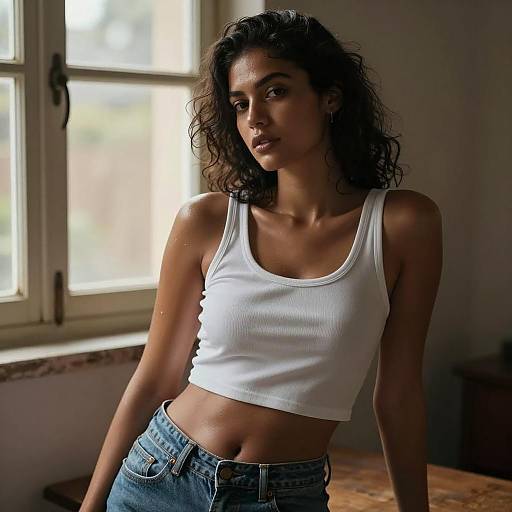 Moody Indoor Portrait with Natural Light