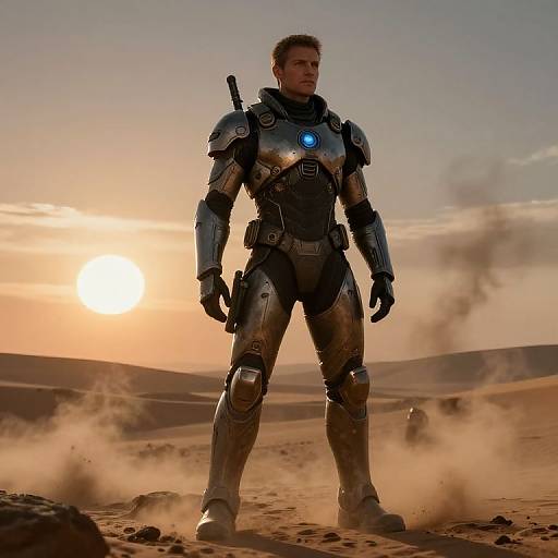 Futuristic Armor on Desert Planet