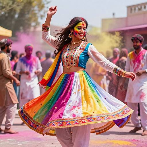 Playful Gemini in Festive Punjabi Suit