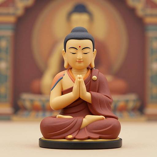 Realistic Tibetan Monk in Pop Art