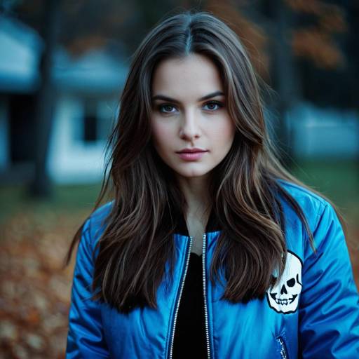Realistic Girl in Blue Halloween Costume