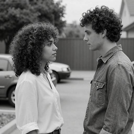 Intense Connection in Black and White